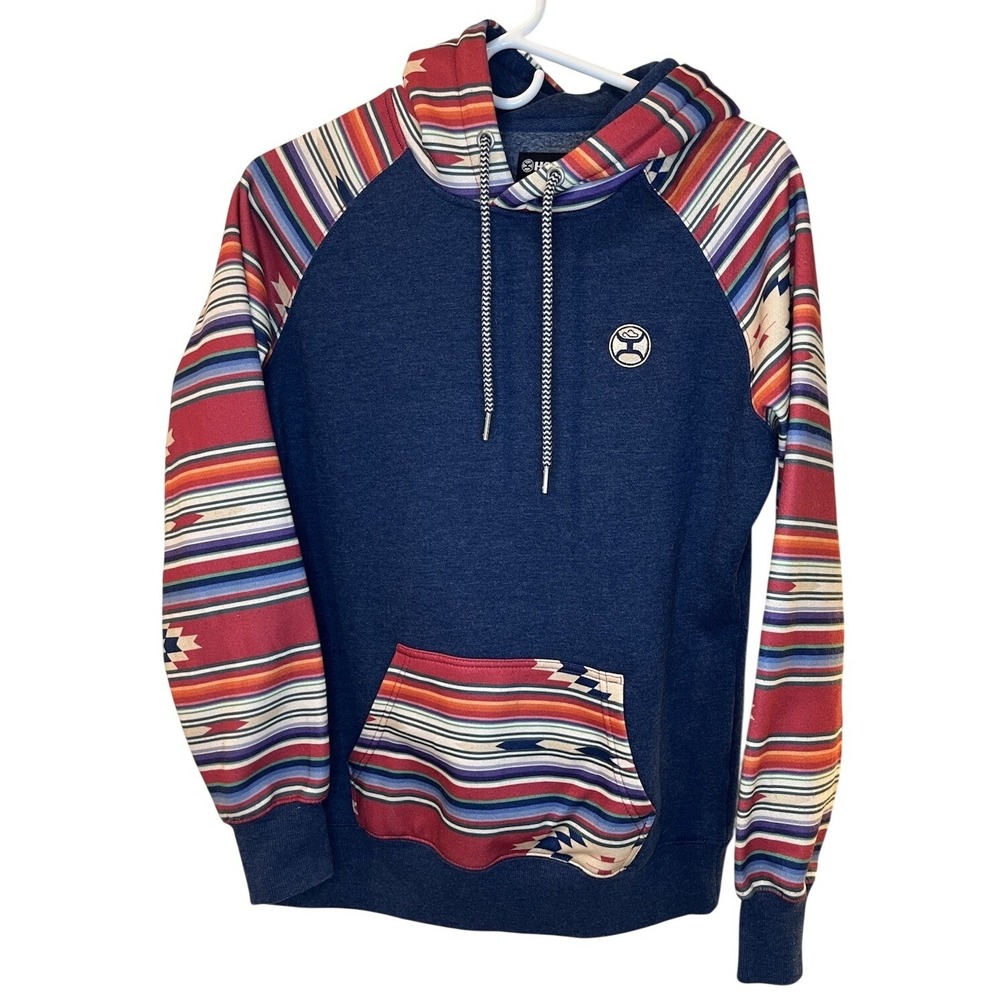 Hooey Womens Serape Aztec Western Pullover Hoodie Southwestern Ranchwear Size M